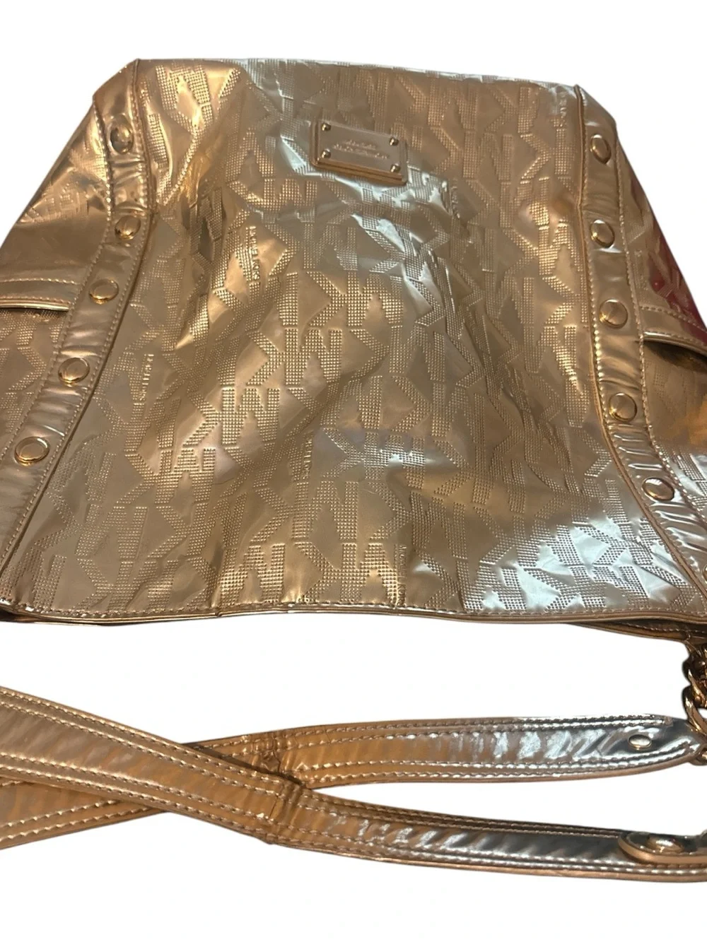 Michael Kors Gold Tote Bag with Chain Handles